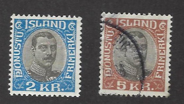 Iceland SC O48-O49 Mint & Used F-VF SCV$89.00...Great Spot!