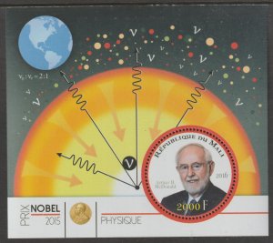 NOBEL PRIZE for PHYSICS 2015 perf sheet containing one circular value mnh
