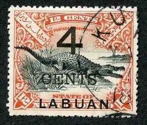 Labuan SG105 4d on 12c perf 15 Fine used Cat 35 Pounds