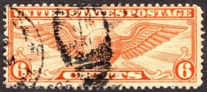 1934, US 6c, Winged Globe, Used, Sc C19