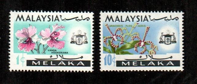 Malacca #67a, 71a  MNH  Scott $7.75