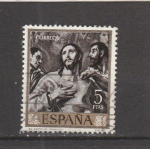 Spain  Scott#  981  Used  (1961 Christ Stripped of his Garments)