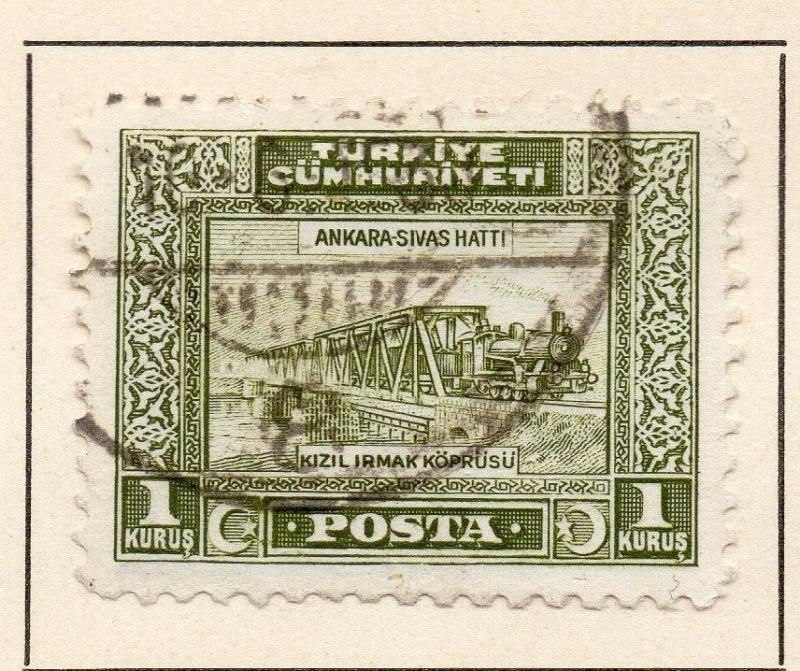 Turkey 1930 Early Issue Fine Used 1k.  230729