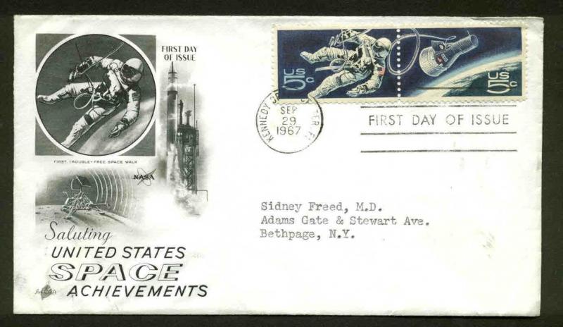 1331-2 SPACE ACHIEVEMENTS FDC KENNEDY SPACE CENTER, FL ART CRAFT CACHET 