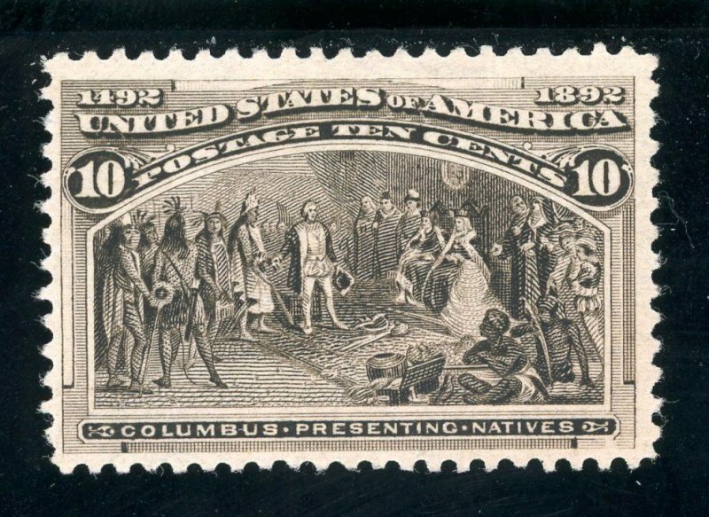 USAstamps Unused FVF US 1893 Columbian Expo Presenting Natives Scott 237 NG