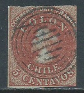 Chile, Sc #1, 5c Used (Thin)