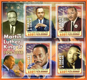 Stamps. Martin Luther King 2020 year 1+1 sheets perforated Congo