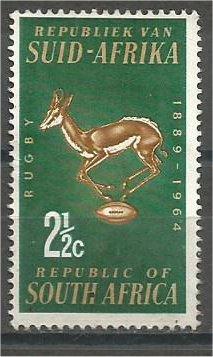 SOUTH AFRICA, 1964, Mint 21/2c, Rugby Board. Springbok, Scott 301