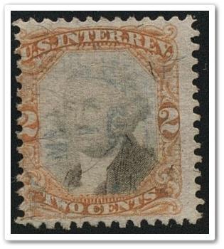 R135 2¢ Third Issue Documentary Stamp (1871-72) Used
