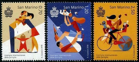 HERRICKSTAMP NEW ISSUES SAN MARINO Sc.# 2008-10 Int'l Day of Families