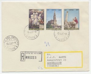 Registered cover Vatican 1967 Fatima
