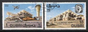 UAE DUBAI 1971 Int'l Airport Opening used set, SG 372-73 VF