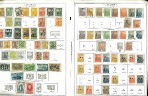 Argentina 1877-1960 Mostly Used (few mint) Hinged on Minkus Global Pages