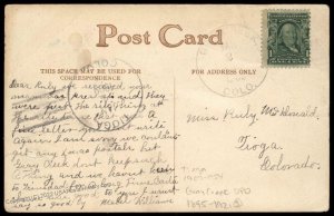 USA 1909 Gray Creek Colorado DPO Helbock R3 Cover Tioga CO 92667