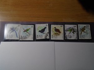 Sri Lanka  #  564-69  used   Birds