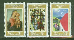 New Zealand Scott 525-527 MH* Christmas set 1973 