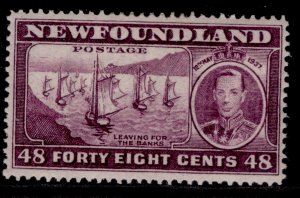 CANADA - Newfoundland GVI SG267, 48c slate-purple, M MINT. Cat £11.