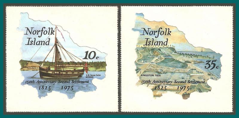 Norfolk Island (185-6) 1975 Settlement, MNH (SG 163-4)