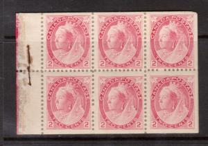 Canada #77b VF Mint Booklet Pane Of Six