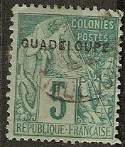 Guadeloupe 17 Cer 17 Used VF 1891 SCV $7.25