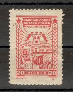 CROATIA - YUGOSLAVIA - POSTER STAMP, 20 din. - LOCAL ISSUE OSIJEK