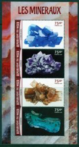 NIGER 2016 MINERALS SHEET MINT NEVER HINGED