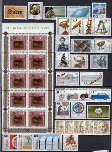 Germany 1980-85 Selection Singles + Sets + 2 Mini-sheets MNH CV$110