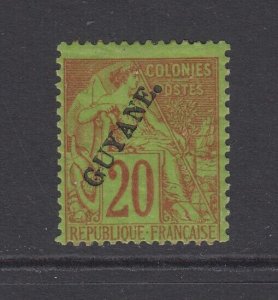 French Guiana, Scott 24 (Yvert 22), MHR