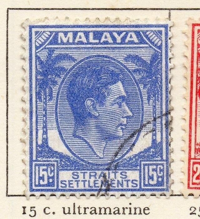 Malaya Straights Settlements 1937-41 Early Issue Fine Used 12c. 205377