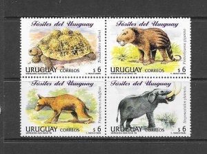 URUGUAY #1713  FOSSILIZED ANIMALS  MNH