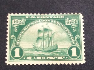 U.S. #614 Ship Nieu Netherland 1c, M-H.