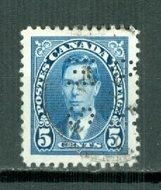 CANADA 1937 OHMS PERFIN #O233  USED