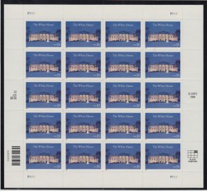 2000 The White House 200th anniversary Sc 3445 full MNH 33c sheet of 20