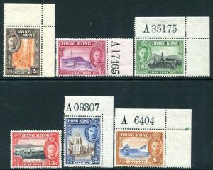 HONG KONG-1941 Centenary Set Sg 163-168 LIGHTLY MOUNTED MINT V29945