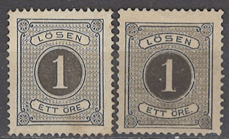 COLLECTION LOT OF #1142 SWEDEN J1 + J12 UNUSED NO GUM 1874+ CV+$77