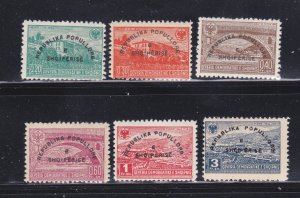 Albania 373-378 Set MH Overprints