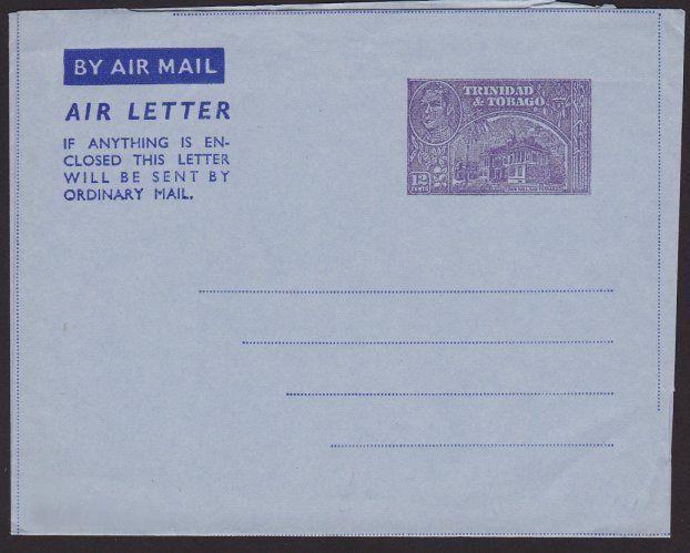 TRINIDAD GVI 12c airletter fine unused.....................................67586 