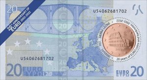 Sierra Leone - 2022 Euro Currency Anniv. - Stamp Souvenir Sheet - SRL220170b3