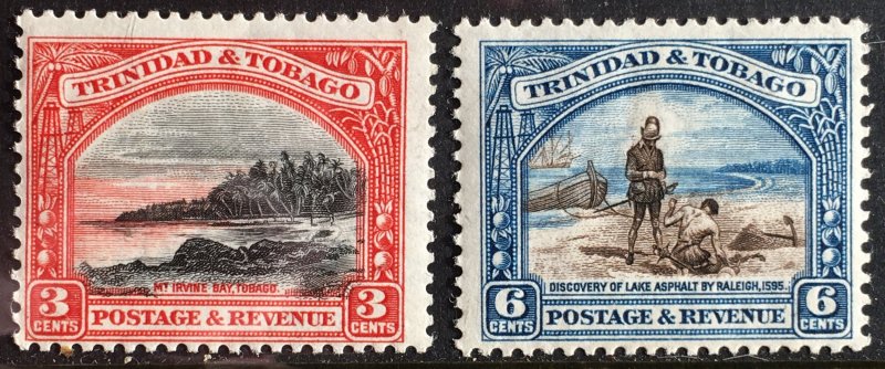 1936 Trinidad and Tobago 2 MLH Definitives Sc# 36 & 37a