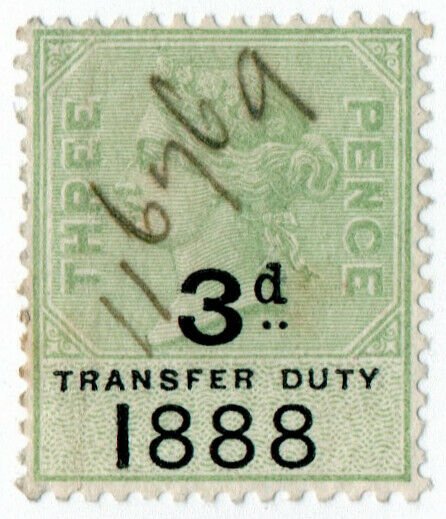 (I.B) QV Revenue : Transfer Duty 3d (1888)