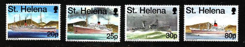 St Helena-Sc#707-10-unused NH set-Union Castle Mail Ships-1998-