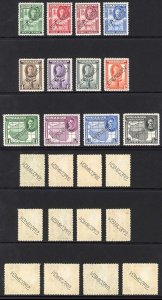 Somaliland SG105s/16s Set of 12 Fine M/M Perf SPECIMEN Cat 325 pounds