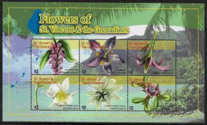 St Vincent #3705 MNH Sheet - Flowers