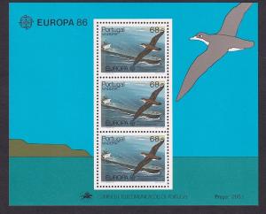 Portugal Madeira   #110a   MNH  1986  Europa  sheet  birds   great shearwater