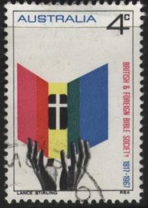 Australia 424 (used) 4c British & Foreign Bible Society (1967)