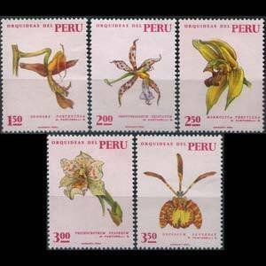 PERU 1971 - Scott# 553-7 Orchids Set of 5 NH