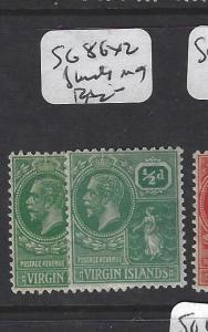 VIRGIN ISLANDS (P2105B) KGV  1/2D  SG 86X2  SHADES  MOG