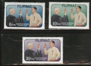 Philippines Scott 865-67 MH* 1962 stamp set