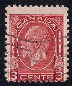 Canada #197 3 cent King George 5, Stamp used AVG