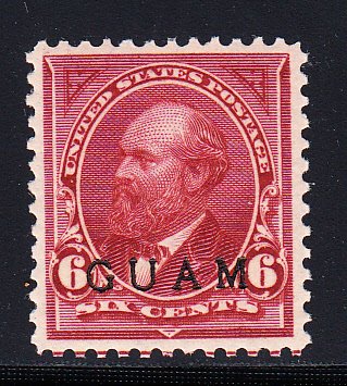 US Guam #6 XF/OG LH  Scarce stamp! A gem example.